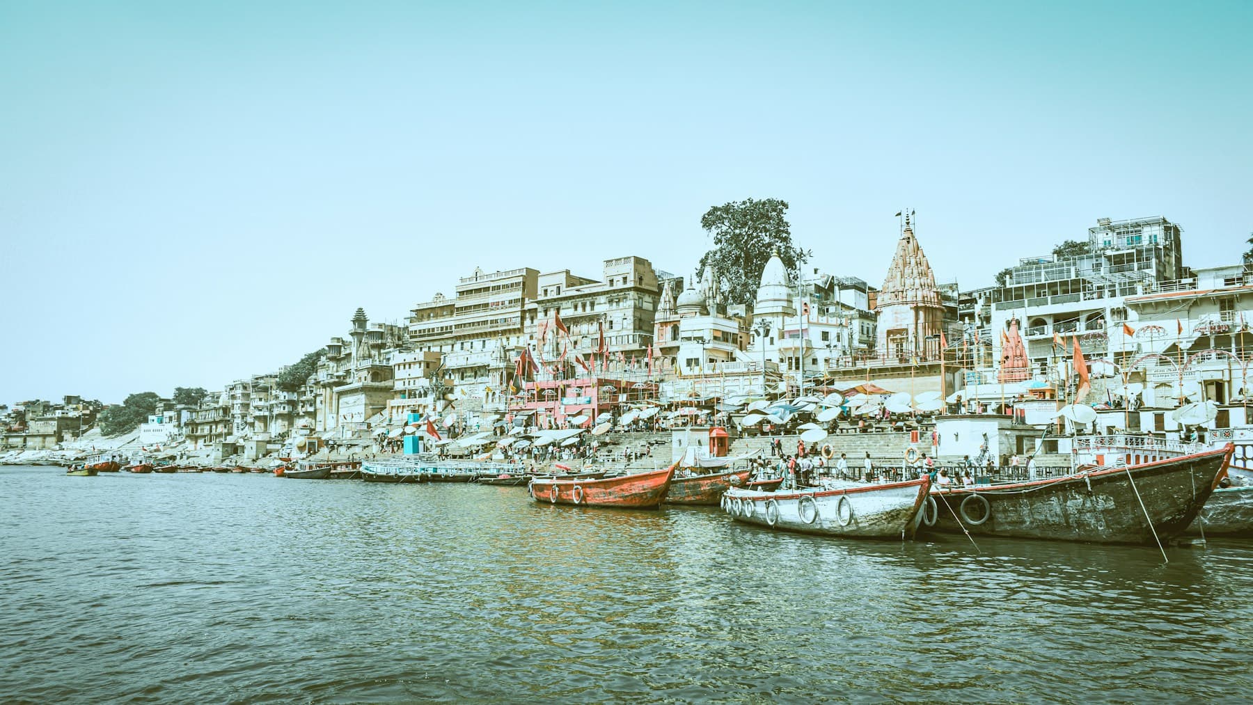 The historic ghats of Kashi along the Ganges