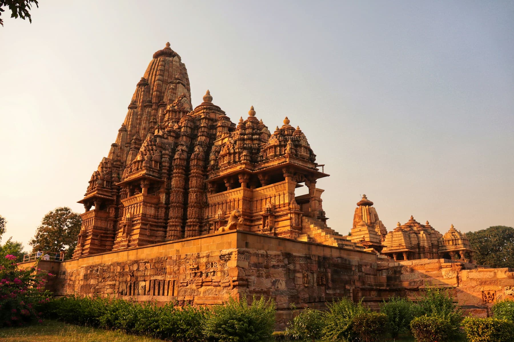 Ornate sandstone temple at Khajuraho